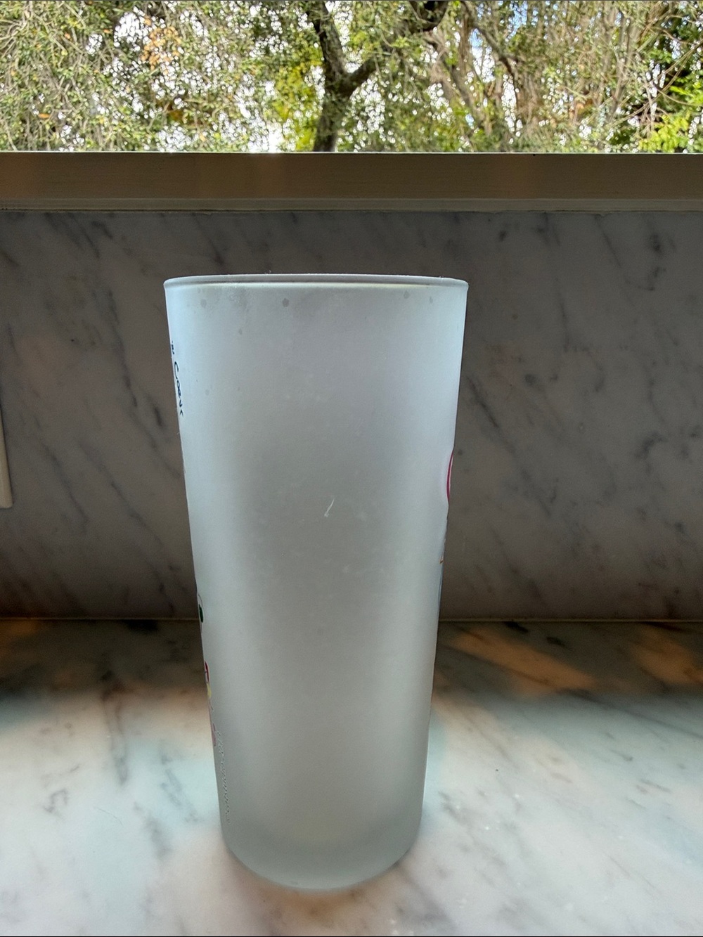 CatStudio Paris Illustration Frosted Glass Tumbler - Multicolor - Picture 3 of 3